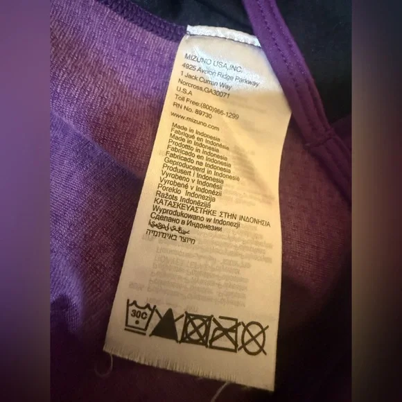 Mizuno Women Purple Breath Thermo Running Quarter Zip Pullover Medium - Picture 10 of 10